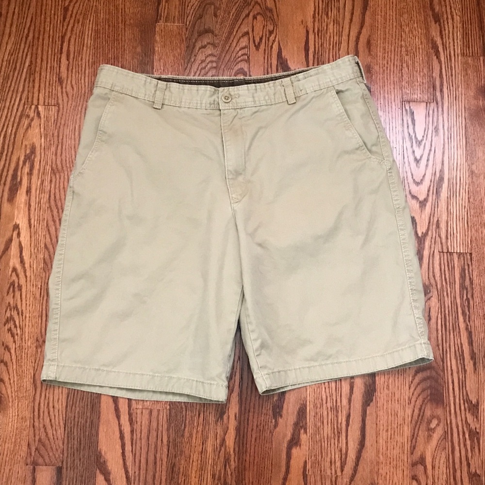 Timberland Shorts Flat Front Chino Tan Khaki Mens 38